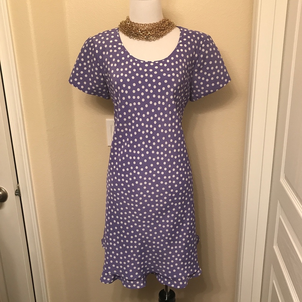 Vintage Purple Polka Dot Dress
